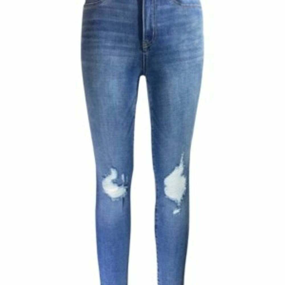 Rewash Juniors' High Rise Ripped Jeggings- Blue 0